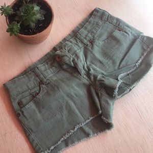 Olive green shorts